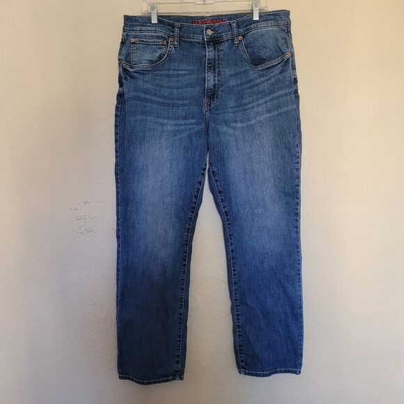 Lucky Brand Jeans Mens 36x32 Blue Denim 223 Straight Pockets Preppy Modern - Picture 1 of 9